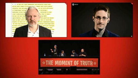 Джулиан Ассанж, Эдвард Сноуден и Ким Дотком сообща борются с мировой слежкой