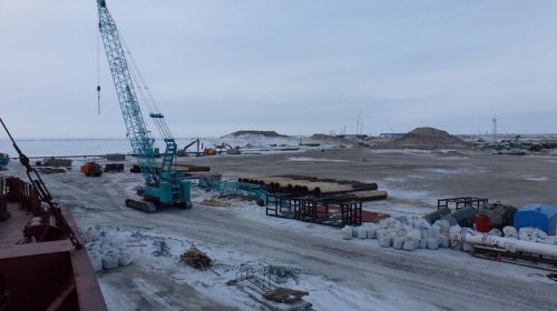 «Фотофакт: Строительство порта Сабетта и завода Ямал СПГ»