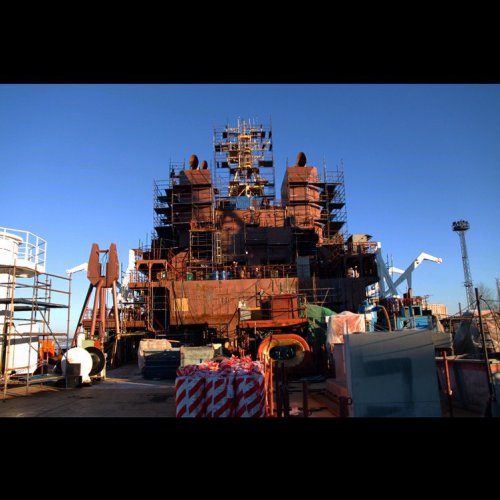 Новые фотографии строящихся ледоколов «Владивосток» и «Новороссийск»