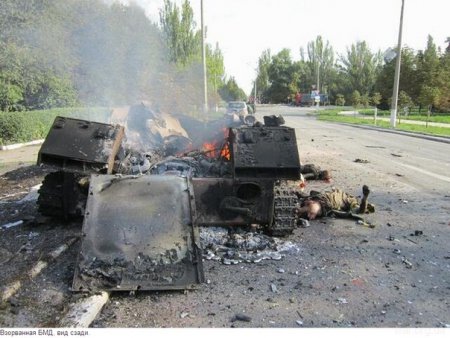 Ополченцы отбили украинскую атаку у Сокольников. Каратели потеряли БТР и 15 бойцов