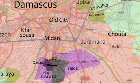 Исламисты перерезали трассу Дамаск - Хомс, "Исламское государство" вторглось в район Хаджар аль-Асвад