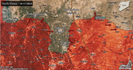 Ситуация в сирийских провинциях Латакия и Хама - армия медленно наступает при поддержке российских ВКС