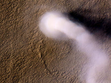 Марсоходу Opportunity удалось снять «пылевого дьявола» на Марсе
