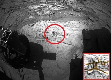 На Марсе обнаружен наскальный рисунок бегущего человека
