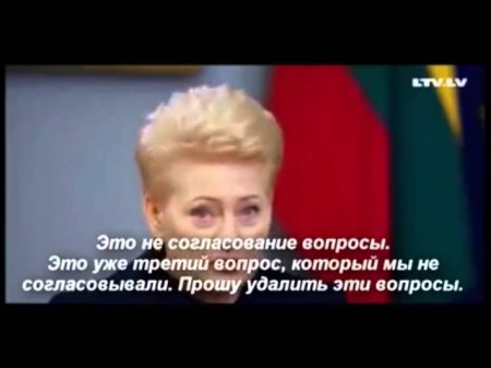 «Прямая линия» с президентом Литвы Далей Грибаускайте