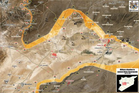 Сирийская армия подошла к авиабазе Т-3 восточнее Пальмиры