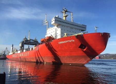 «Атомный лихтеровоз «Севморпуть» вышел в первый рейс после ремонта» Судостроение и судоходство
