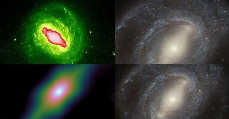 Две галактики в форме арахиса смог снять телескоп Hubble