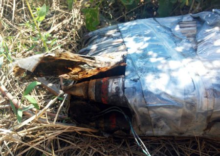 Рыбак нашел в Славянске коробку с фугасными снарядами