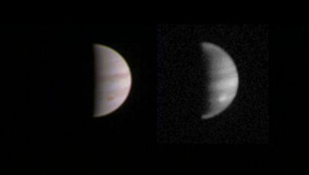 Зонд Juno успешно совершил первый облёт Юпитера и получил "интригующие" данные