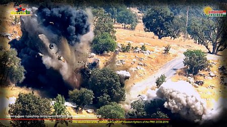 Уничтожение турецкого патрульного МРАП бойцами РПК 23.08.2016