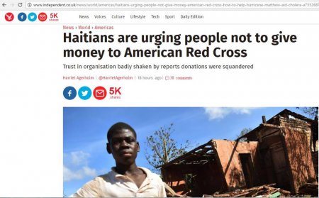 Гаитяне просят не переводить деньги Американскому Красному Кресту (ФОТО)