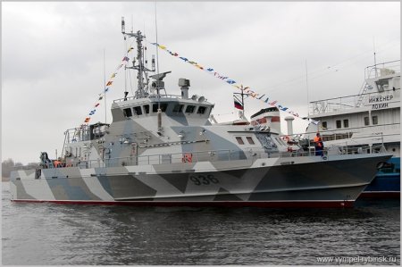 «В Рыбинске спущен на воду противодиверсионный катер проекта 21980 «Грачонок»» Судостроение и судоходство