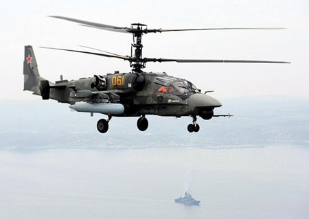 Первый этап морских испытаний вертолета Ка-52К «Катран» показал его высокую надежность