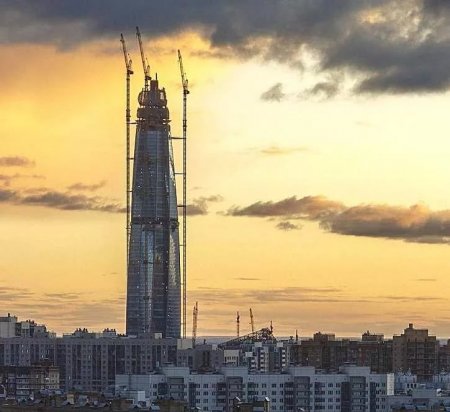 Самый высокий в Европе небоскрёб Лахта Центр. Статус. Сентябрь 2017