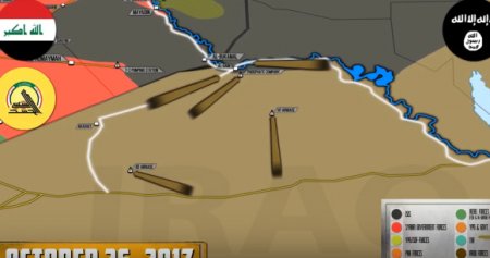 27 октября 2017. Военная обстановка в Сирии и Ираке. Совместное наступление сирийских и иракских сил
