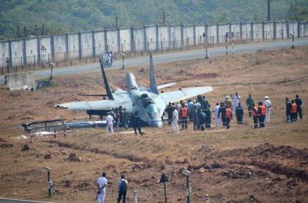 Потерпел аварию корабельный истребитель МиГ-29К авиации ВМС Индии