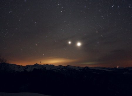 Жители Башкирии 7 января увидят сближение Марса и Юпитера