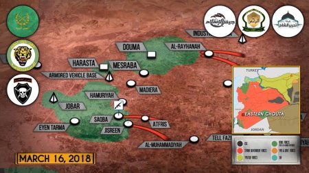 16 марта 2018. Военная обстановка в Сирии. Восточную Гуту покинули свыше 12,5 тысяч мирных жителей