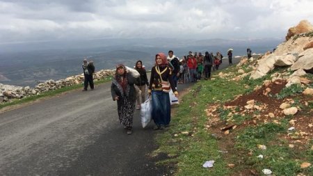 Африн 20 марта 2018: исламистско-турецкий альянс захватил 5 селений южнее Африна и приближается к зоне контроля сирийской армии