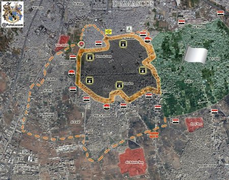 Сирийская армия освободила южную часть Хаджар аль-Асвад и ведет наступление в р-не Ярмук на юге Дамаска