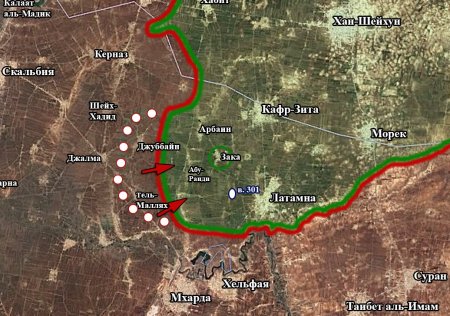 Сирийская армия наносит массированные удары по району Зака на севере пр. Хама