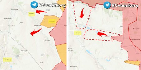 Войска России и Донбасса продолжают взлом обороны ВСУ по линии Северск — Артёмовск (КАРТА)