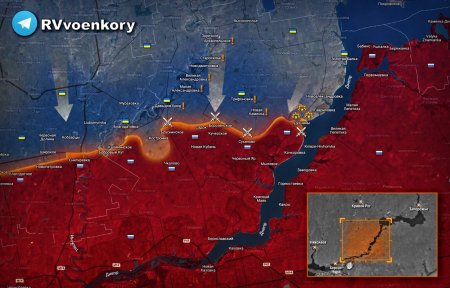 Наступление врага на Херсонщине: ВСУ пытались прорвать оборону с четырёх направлений (КАРТА)