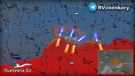 Резервы Армии России перешли в контратаку и выровняли линию фронта на части Времеевского выступа