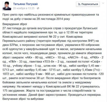 Сводки от ополчения Новороссии 30.11.2014 (пост обновляется)