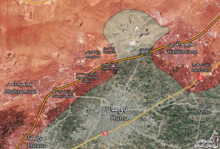Ситуация в пр. Дамаск: армия зачищает трассу Дамаск - Хомс и атакует в Дарайе