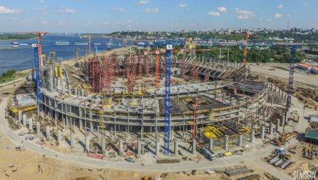 Строительство стадионов «Нижний Новгород», «Арена Победа» и «Ростов Арена»