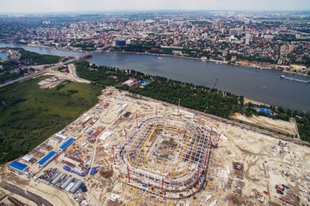 Строительство стадионов «Нижний Новгород», «Арена Победа» и «Ростов Арена»