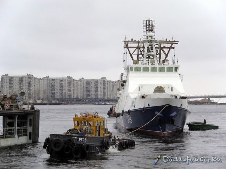 «В Санкт-Петербурге спущен на воду пограничный сторожевой корабль «Бдительный»» Судостроение и судоходство