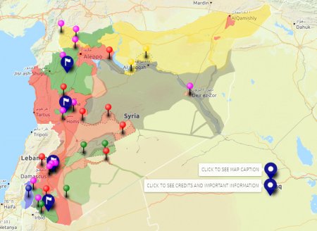 Обновленная интерактивная карта Боевых Действий в Сирии