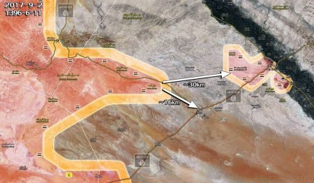 Сирийская армия находится в 30 км от Дейр-эз-Зора