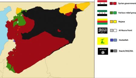 Карта сирийской войны с начала по сей день.