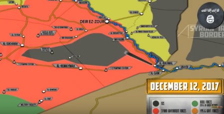 13 декабря 2017. Военная обстановка в Сирии. Внезапная атака ИГИЛ на сирийскую армию возле Евфрата