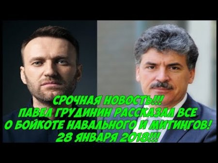 Мнение Павла Грудинина о митингах Навального 28 января
