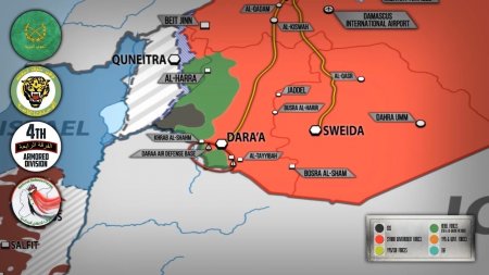 9 июля 2018. Военная обстановка в Сирии. Сирийские войска блокировали боевиков в городе Даръаа