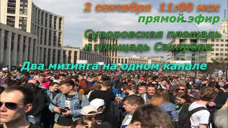 Митинги 2 сентября в Москве против пенсионной реформы